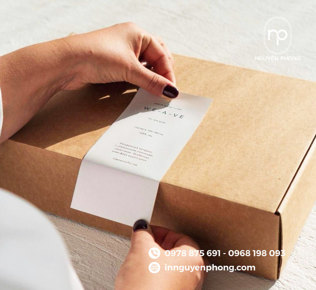 In sticker dán hộp carton